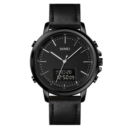 SKMEI Men's Dual Movement Leather Sports Watch for Daily Use