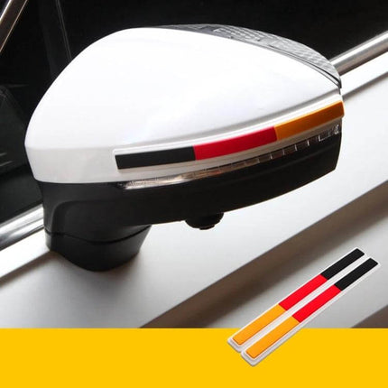 Durable Protective Rubber Strips for Car Mirrors and Doors attached to white side mirror to prevent scratches and dings