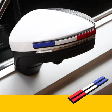 Durable Protective Rubber Strips for Car Mirrors and Doors applied to a white car mirror to prevent scratches and dings