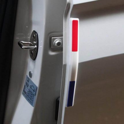 Durable Protective Rubber Strips for Car Mirrors and Doors attached to door edge to prevent scratches and dings in tight parking
