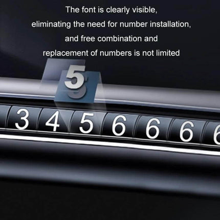 Vehicle Safety Hammer for Emergency Escape and Parking Use - close-up of rotating number dial for temporary parking contact display, clear font