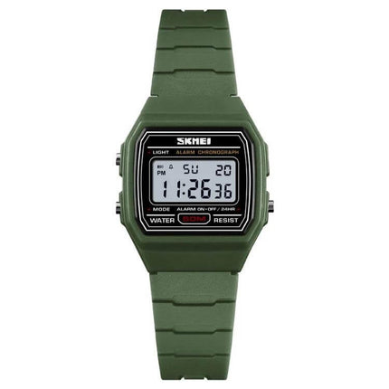 SKMEI Luminous Waterproof Multifunctional Children's Sports Watch green digital kids' waterproof luminous sports watch with alarm and stopwatch
