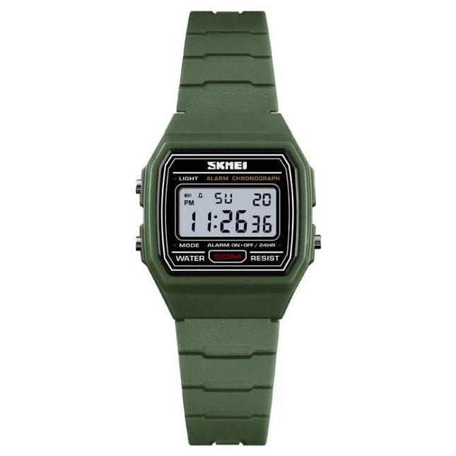 SKMEI Luminous Waterproof Multifunctional Children's Sports Watch green digital kids' waterproof luminous sports watch with alarm and stopwatch