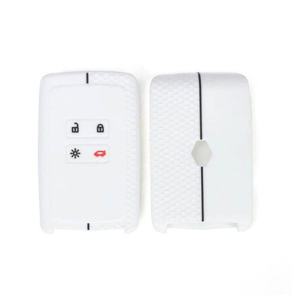 Silicone Key Cover Honeycomb 2 Pack Protects Keys For Daily Use - white Renault Koleos Megane key fob protective silicone covers