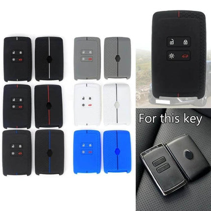 Silicone Key Cover Honeycomb 2 Pack Protects Keys For Daily Use - 2-pack Renault Koleos Megane silicone key fob covers in multiple colors