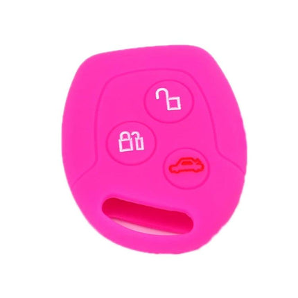 Ford Transit/Focus Silicone Key Protector 2-Pack For Everyday Use - pink silicone key fob cover for Ford Transit and Focus, protects buttons and prevents scratches