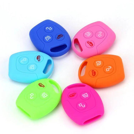 Ford Transit/Focus Silicone Key Protector 2-Pack For Everyday Use - colorful silicone key fob covers for Ford Transit and Focus, protects buttons and prevents scratches