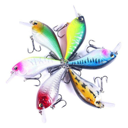 Hengjia Little Fatty Floating Lure 7cm For Freshwater Fishing - colorful 7cm floating plastic crankbaits in assorted bright patterns for ponds, lakes, weed edges