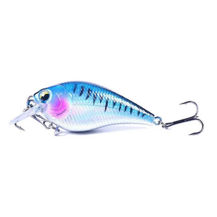 Hengjia Little Fatty Floating Lure 7cm For Freshwater Fishing - blue 7cm floating crankbait, 9.5g plastic lure for ponds, lakes, weed edges