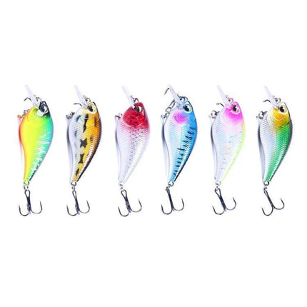 Hengjia Little Fatty Floating Lure 7cm For Freshwater Fishing - 7cm 9.5g colorful floating plastic crankbaits for ponds lakes and slow rivers