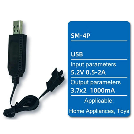 USB Charging Cable for 18650 Lithium Batteries in Home Appliances with LED indicator for safe charging of flashlights and toys