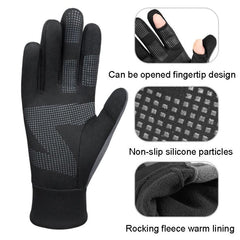 Guantes de ciclismo impermeables con pantalla táctil y agarre antideslizante para deportes al aire libre