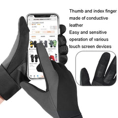 Waterproof Touchscreen Cycling Gloves with Anti-Slip Grip for Outdoor Sports