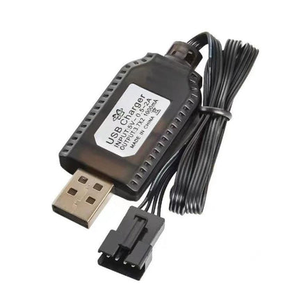 USB Charging Cable with Smart Chip for Toys and RC Aircraft – black USB-to-connector charging cable for RC cars and drones