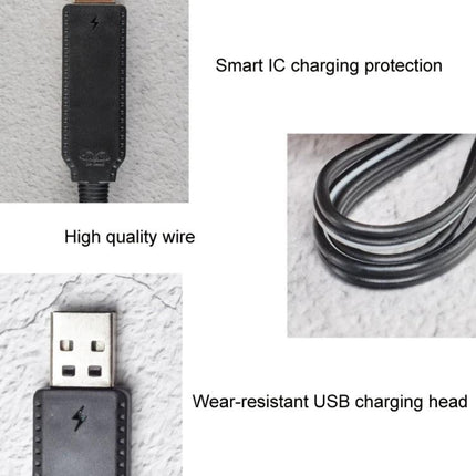 USB Charging Cable with Smart Chip for Toys and RC Aircraft - black USB cable, smart IC protection, wear-resistant charging head, high-quality wire