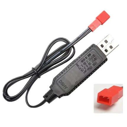USB Charging Cable for Rechargeable Batteries in Toys and Appliances - JST-compatible USB charger cable for toys and small appliances