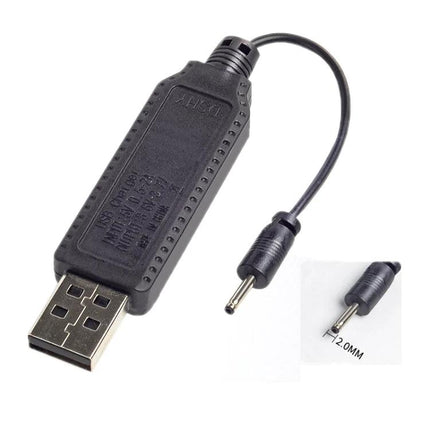 Charging Cable for Battery-Operated Toys and Home Appliances with Protection - USB to 2.0mm DC 3.7V charger for toys and small appliances