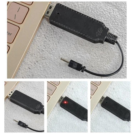 Charging Cable for Battery-Operated Toys and Home Appliances with Protection - 3.7V 2.0 straight plug USB charger for small fans and RC toys