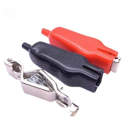 Alligator Clips For Car Battery Charging 75mm Length - red and black zinc alloy contact clips with insulated covers for charging and testing