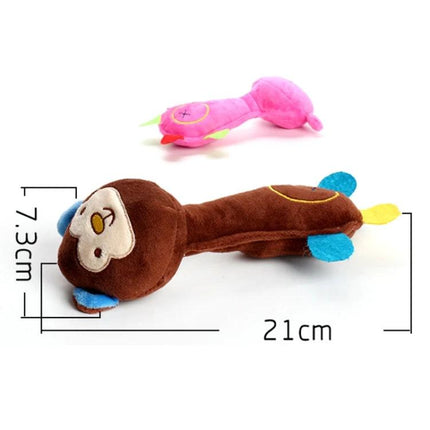 Plush Toys for Daily Dog Play and Teething Fun - brown monkey 21cm soft chew toy for puppies and adult dogs