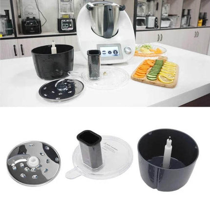 Thermomix Cutter Kit Replacement Container Set For Daily Use - replacement container, top cover, push rod, cutting disc and rocker in ABS acrylic stainless steel