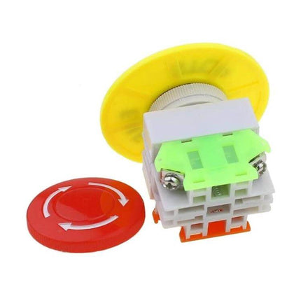 Elevator Emergency Stop Mushroom Head Button for Safety Circuits yellow mushroom head with red reset cap compact 6x7 cm emergency stop switch