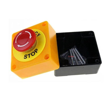 Elevator Emergency Stop Mushroom Head Button for Safety Circuits compact 6x7cm red mushroom head with yellow housing and mounting box