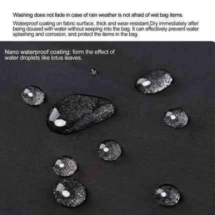 Electric Car Fireproof Charger Storage Bag for Cords showing waterproof nano coating with water droplets on fabric