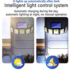 Solar-Powered Motion Sensor Wall Light for Outdoor Gardens