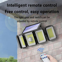 Solar-Powered Motion Sensor Wall Light for Outdoor Gardens