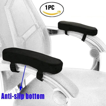 Armrest Pads For Office Chair Removable Cushion For Daily Use - black memory foam armrest covers with anti-slip bottom