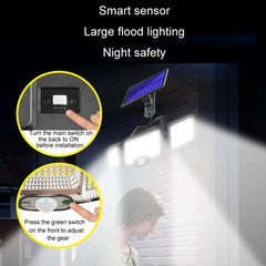 LED Solar Flood Light with Remote Control and 360° Motion Sensor