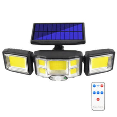 LED Solar Flood Light with Remote Control and 360° Motion Sensor