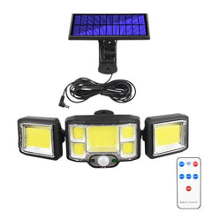 LED Solar Flood Light with Remote Control and 360° Motion Sensor