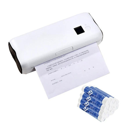 Bluetooth Portable Thermal Printer for Mobile Printing producing clear, ink-free A4 document prints from phone for students and fieldwork
