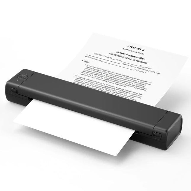 Bluetooth Handheld Thermal Printer for Portable Document Use printing A4 document from mobile via Bluetooth, compact ink-free portable printer