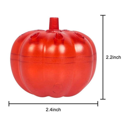 Red Pumpkin Fruit Fly Traps 2 Pack for Kitchen and Home - red pumpkin-shaped recyclable PP trap for countertops, drains, and fruit bowls