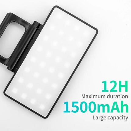 Compact Light for Outdoor Photography and Live Streaming, portable LED panel with handle, 1500mAh battery, 12H runtime