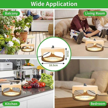 Pet Flea Lamp Trap Set With 8 Regional Plugs For Home Use - two compact 18.5x11cm non-toxic traps for pet bedding, rugs, kitchen, balcony, bedroom