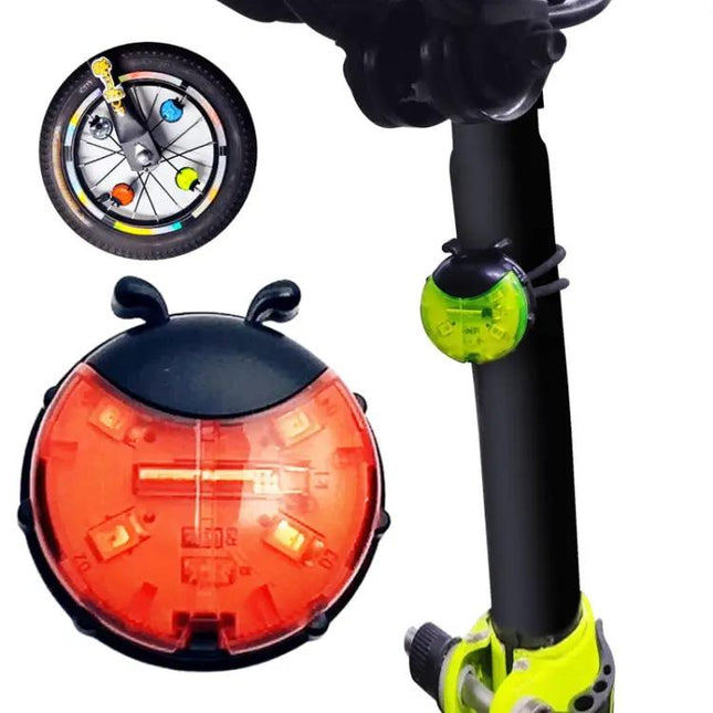 Ladybug Wheel Light For Kids Bike Smart Red Night Safety | Syndmart