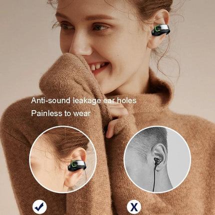 GD28 IPX4 Waterproof Single-ear Lightweight Clip Ear Bluetooth Earphone, GD28 Single Black, GD28 Single White - lightweight clip-on