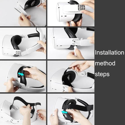 Hifylux Comfortable Adjustable Headband for Oculus Quest 2 VR Use installation and ergonomic fit guide