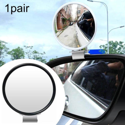 Car Rearview Mirror for Blind Spot Assistance in Black, White, Silver - ABS clip-on mirror for improved lane change visibility