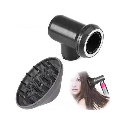 Airwarp Diffusion Nozzle Attachment For Dyson Hair Dryer With Adapter – nylon diffusion nozzle and adapter for quick drying and volume