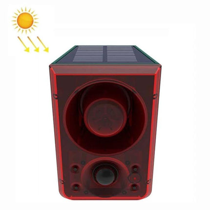 Solar Animal Repeller with Sound and Light for Outdoor Use - solar-powered outdoor device with speaker and flashing light to deter garden pests