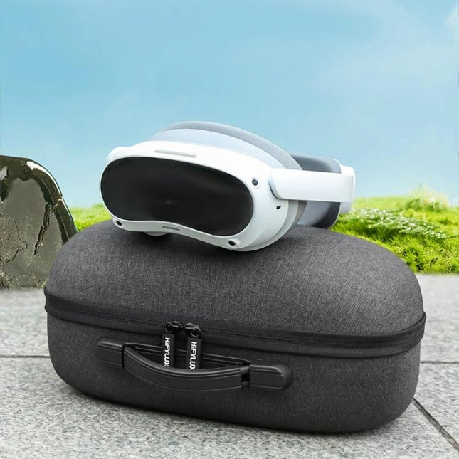 Durable Protective Bag for PICO 4 Hifylux VR Headset Storage holding PICO 4 headset with molded interior, travel-ready, scratch and impact protection