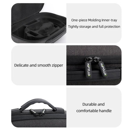 Durable Protective Bag for PICO 4 Hifylux VR Headset Storage with molded inner tray, smooth zipper and comfortable handle for travel protection