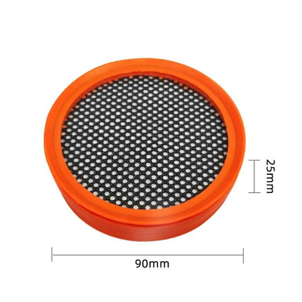 Washable Replacement Filter for Philips Vacuum Cleaners - orange round washable filter 90mm x 25mm, traps dust pollen and protects motor