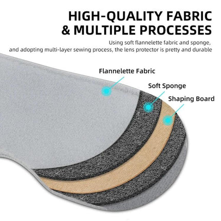 PICO 4 Hifylux VR Glasses Lens Protector in Light Grey showing flannelette fabric, soft sponge and shaping board layers for lens protection