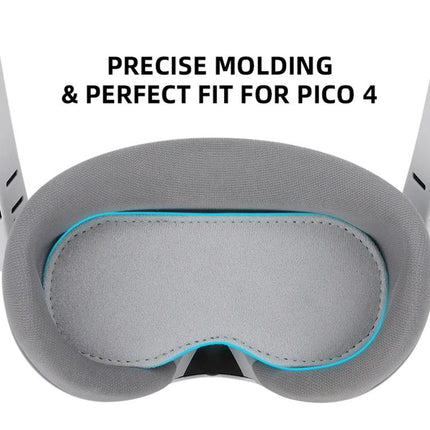 PICO 4 Hifylux VR Glasses Lens Protector in Light Grey fitted inside PICO 4 headset showing precise molding and perfect fit